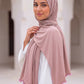 Blush Satin Ripple liquid jersey hijab by Al Emira