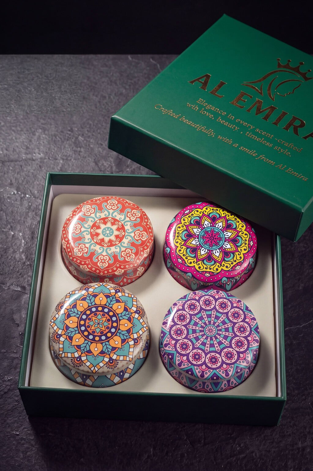 Al Emira candle set, pack of four candles