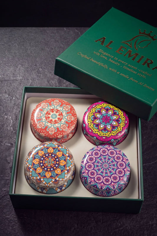Al Emira candle set, pack of four candles