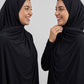 Al Emira Onyx black plain hijab for everyday wear