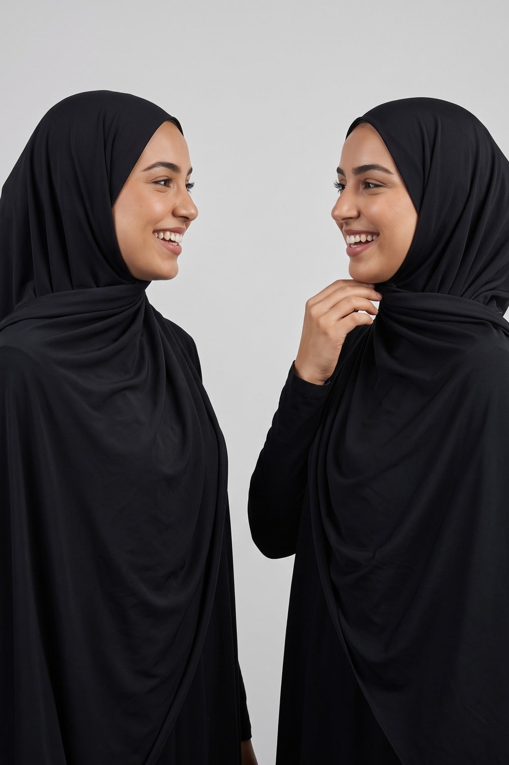 Al Emira Onyx black plain hijab for everyday wear