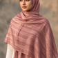 Pink chiffon hijab with tone-on-tone stripes by Al Emira