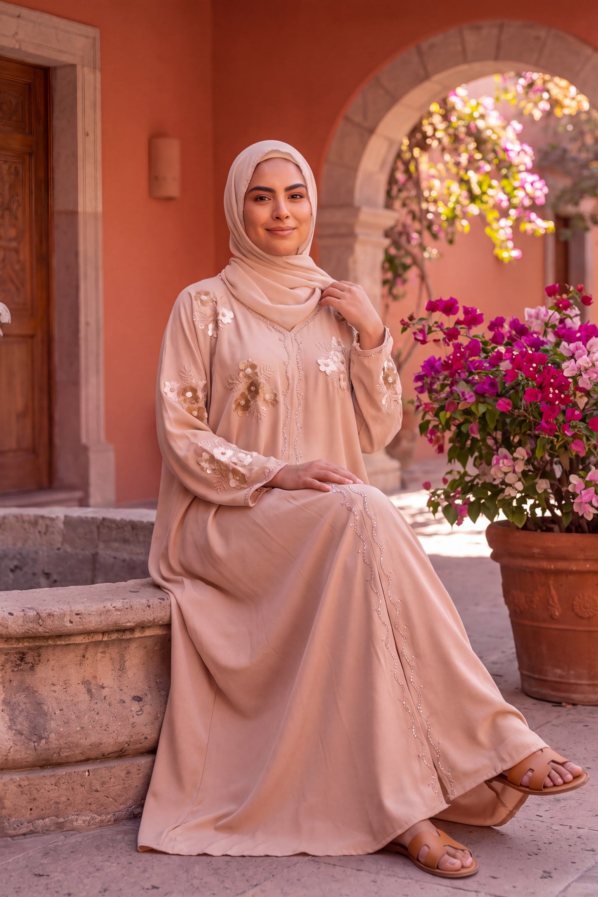 Blossom abaya in Champagne, view 4