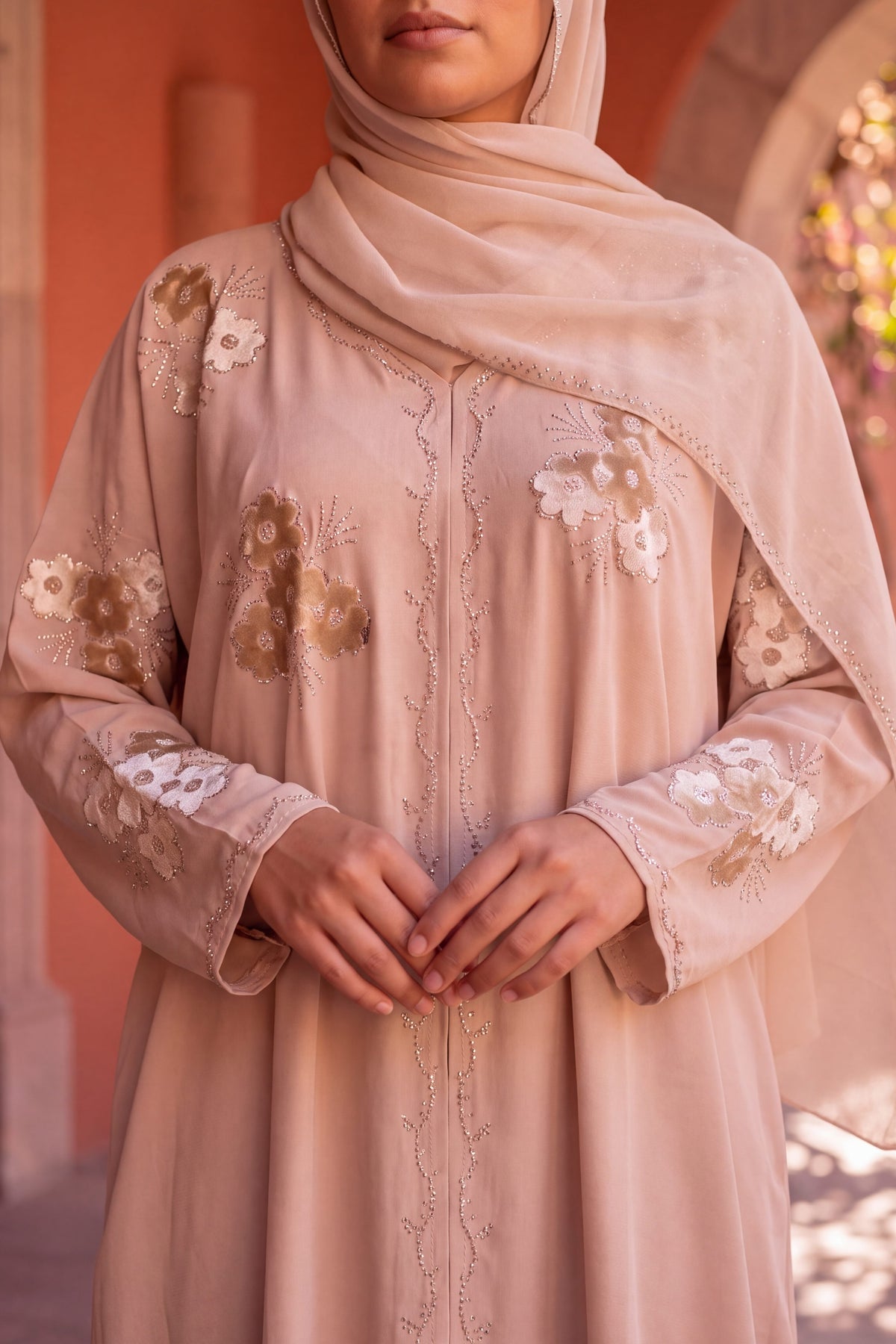 Blossom abaya in Champagne, view 2
