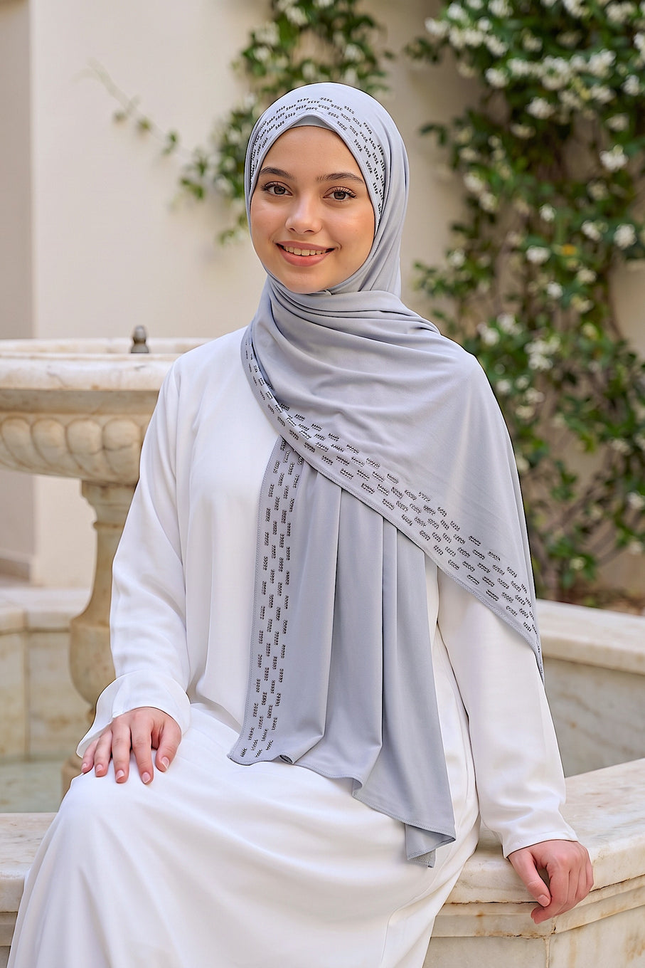 Cloud Rainfall liquid jersey hijab, view 3