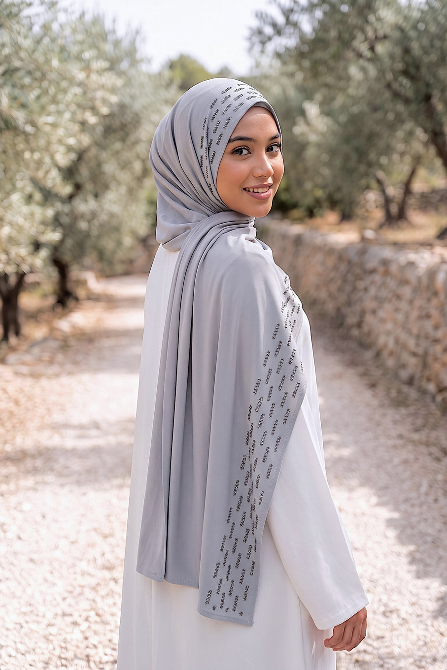 Cloud Rainfall liquid jersey hijab, view 4