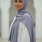 Periwinkle Satin Ripple liquid jersey hijab by Al Emira