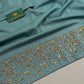 Deep blue-green liquid jersey hijab from the Al Emira Cascade range
