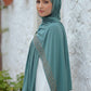 Teal Cascade jersey hijab, 180 x 85cm