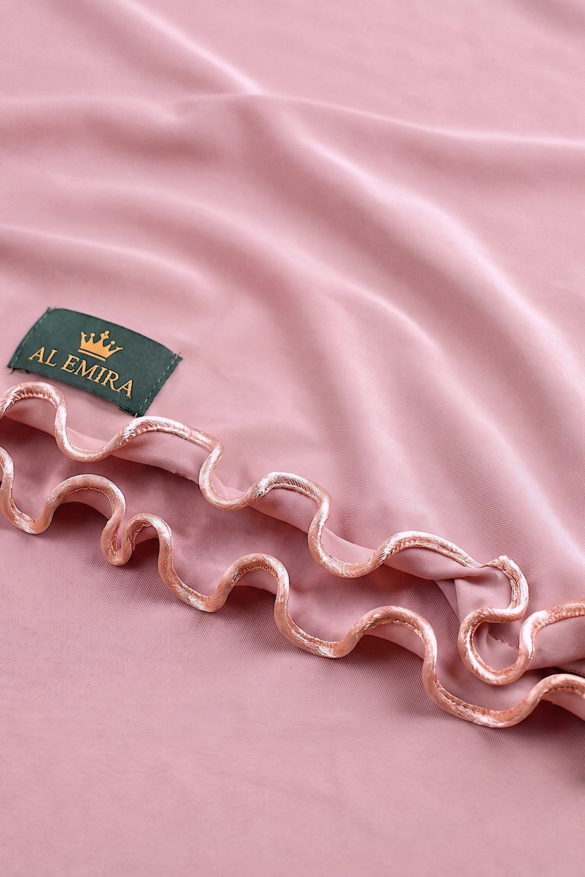 Rose pink Satin Ripple jersey hijab, 180 x 80cm
