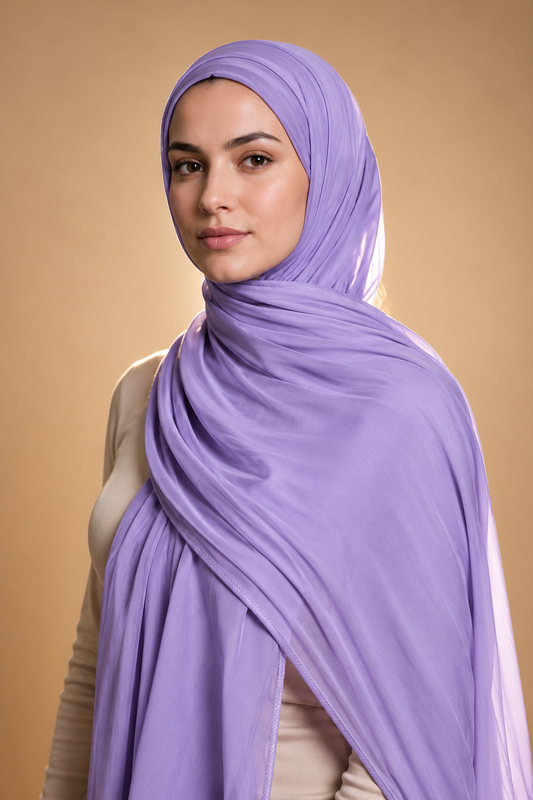 Lilac soft stretch jersey hijab by Al Emira