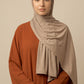 Taupe Silora cotton jersey hijab by Al Emira