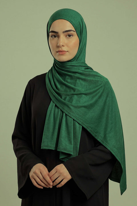 Emerald Silora cotton jersey hijab by Al Emira