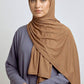 Caramel Silora cotton jersey hijab by Al Emira