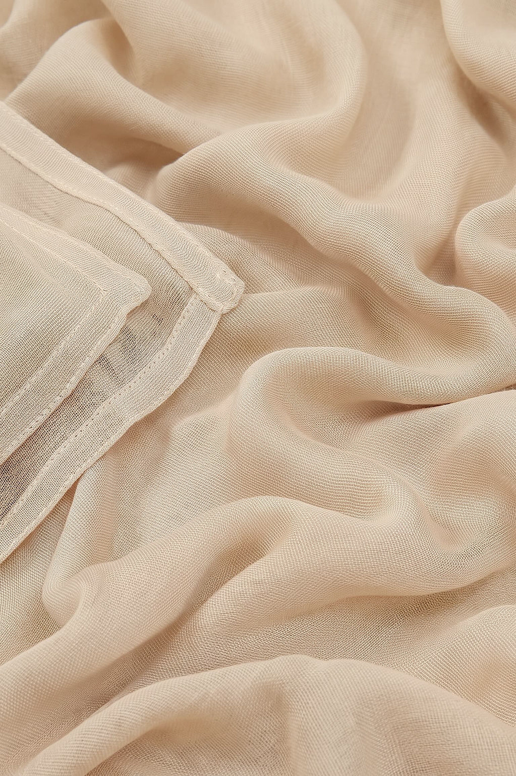 Pale golden beige 100% modal hijab, 180 x 70cm, from the Al Emira Double Stitch range