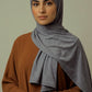 Pewter Silora cotton jersey hijab by Al Emira