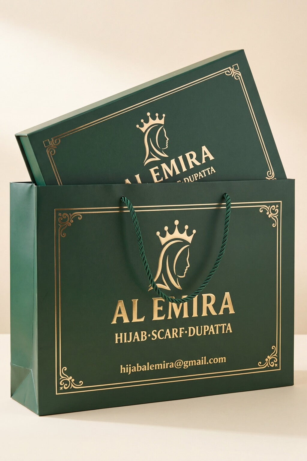 Al Emira gift bag and box, third alternate view