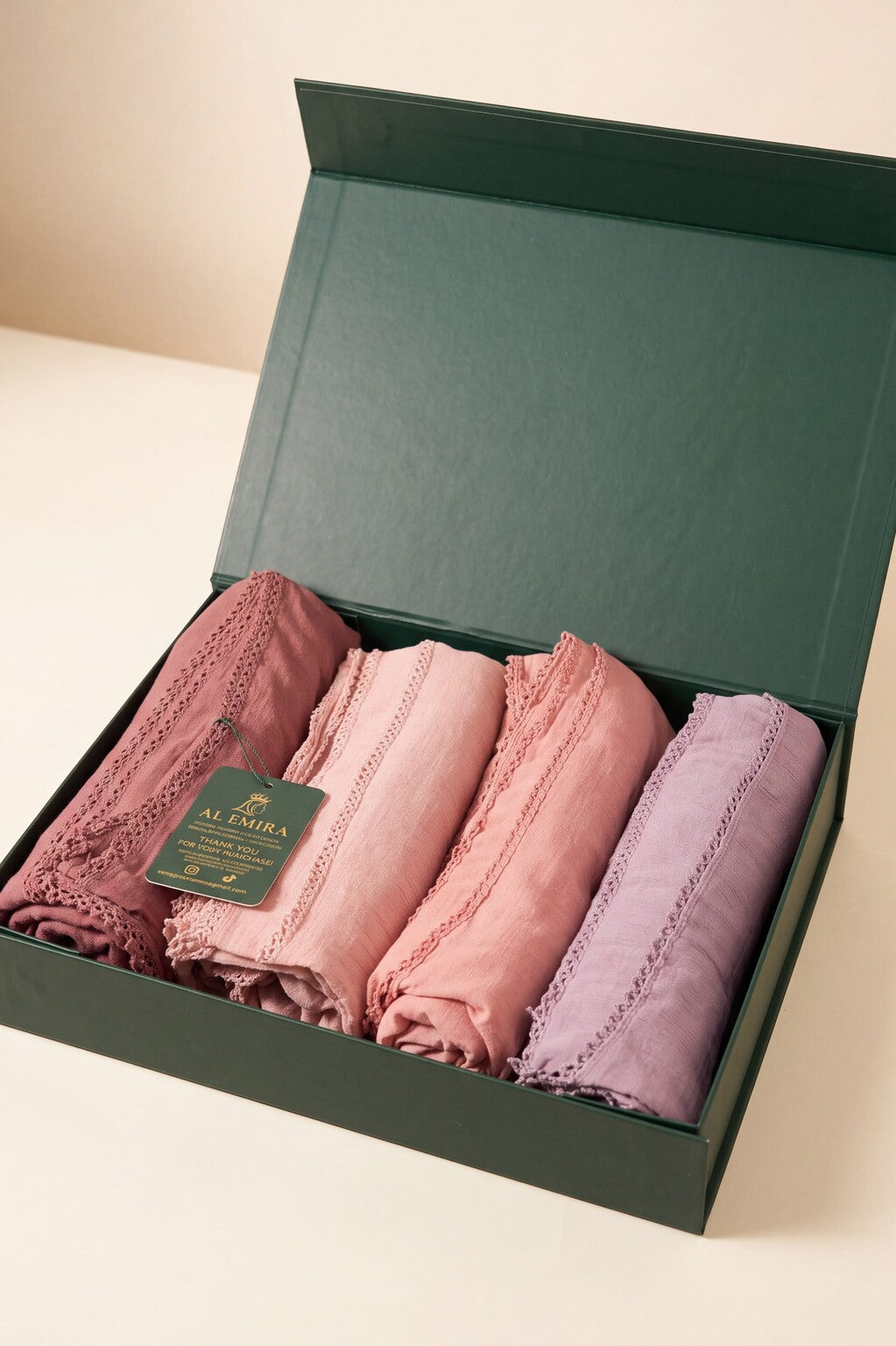 Al Emira gift bag and box, fourth alternate view