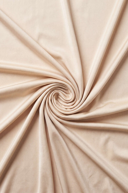 Nude Almond Plain Edition liquid jersey hijab in a jersey, cotton and silk blend