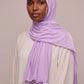 Lilac Satin Ripple liquid jersey hijab by Al Emira