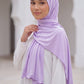 Al Emira Lilac Satin Ripple hijab in a jersey, polyester and nylon blend