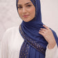 Royal Cascade hijab in a jersey, cotton and silk blend
