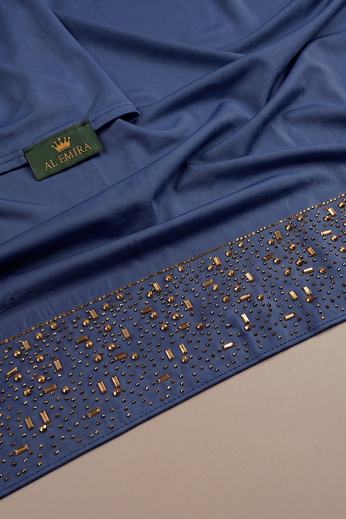 Royal blue liquid jersey hijab from the Al Emira Cascade range