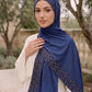 Al Emira Royal blue liquid jersey hijab for everyday wear