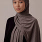 Smoke Silora cotton jersey hijab by Al Emira