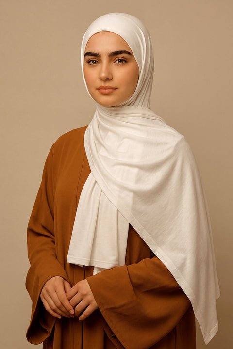 Pearl Silora cotton jersey hijab by Al Emira
