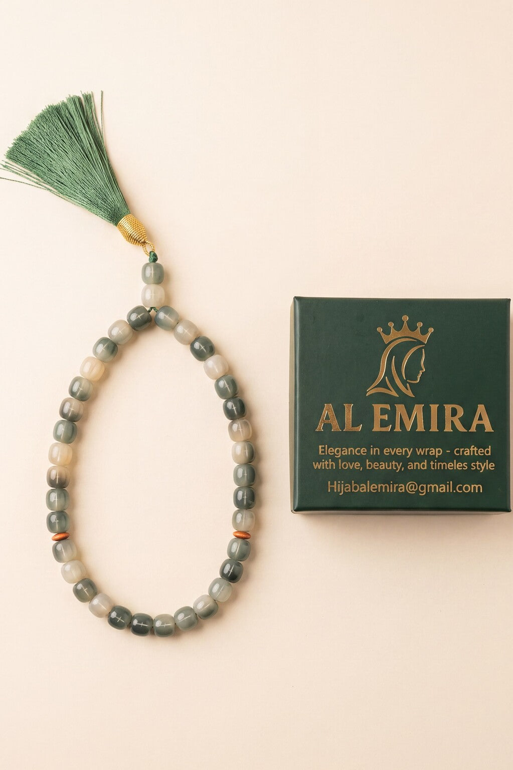 Jade tasbih prayer beads by Al Emira
