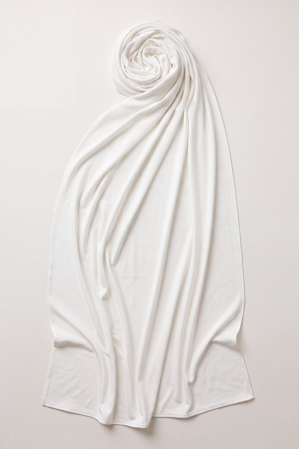 Milk White Plain Edition liquid jersey hijab in a jersey, cotton and silk blend
