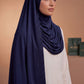 Navy Rhinestone liquid jersey hijab by Al Emira
