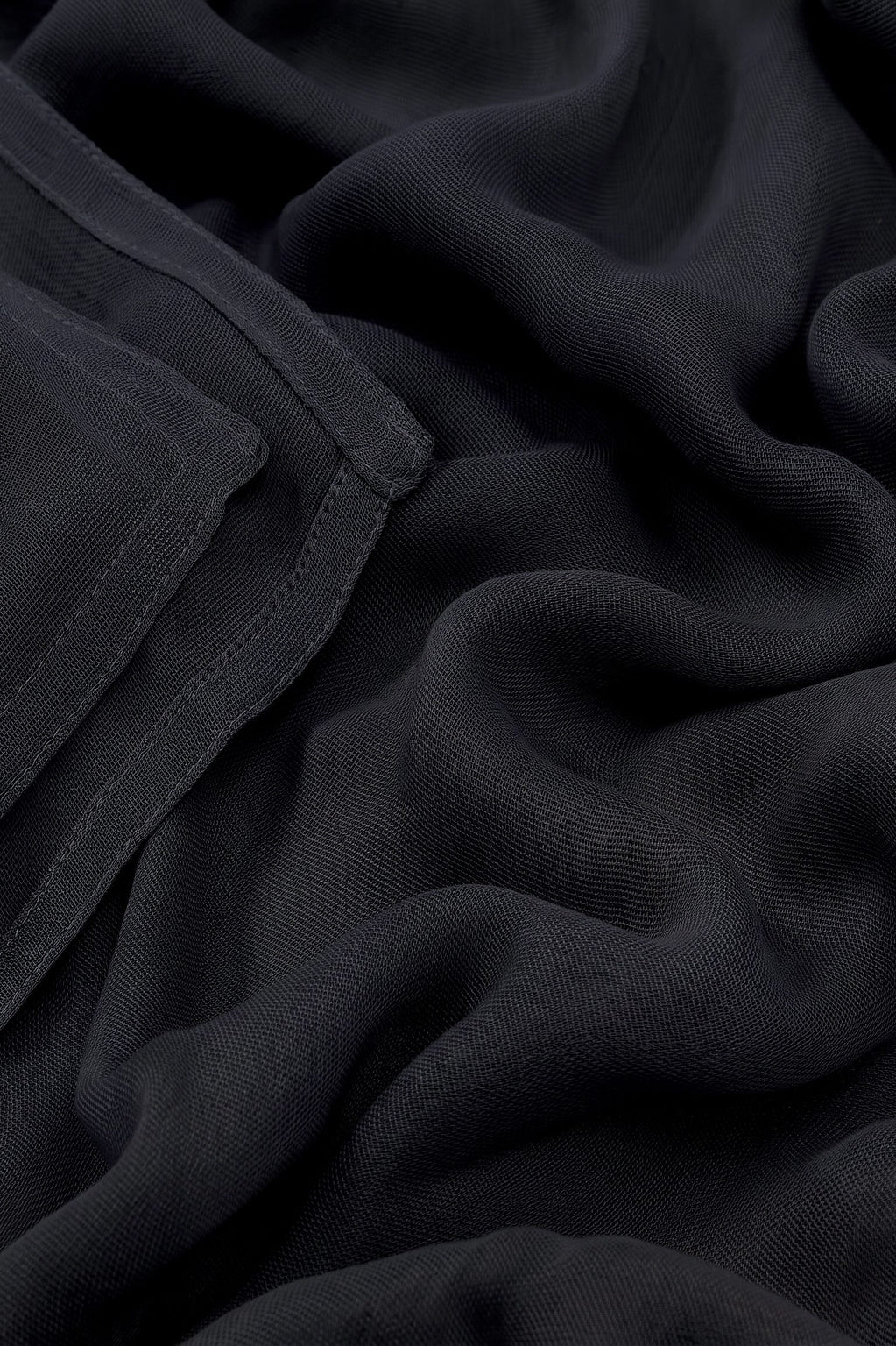 Near-black 100% modal hijab, 180 x 70cm, from the Al Emira Double Stitch range