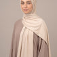 Champagne Satin Ripple liquid jersey hijab by Al Emira