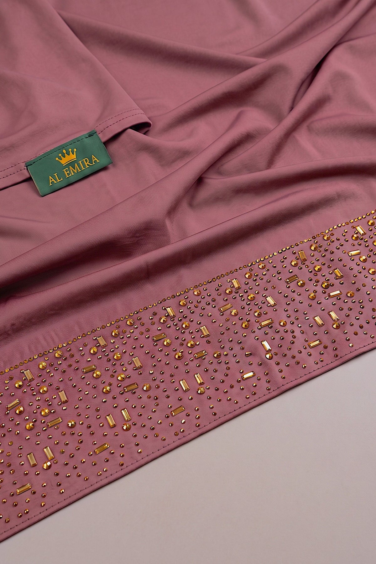 Dusky pink liquid jersey hijab from the Al Emira Cascade range
