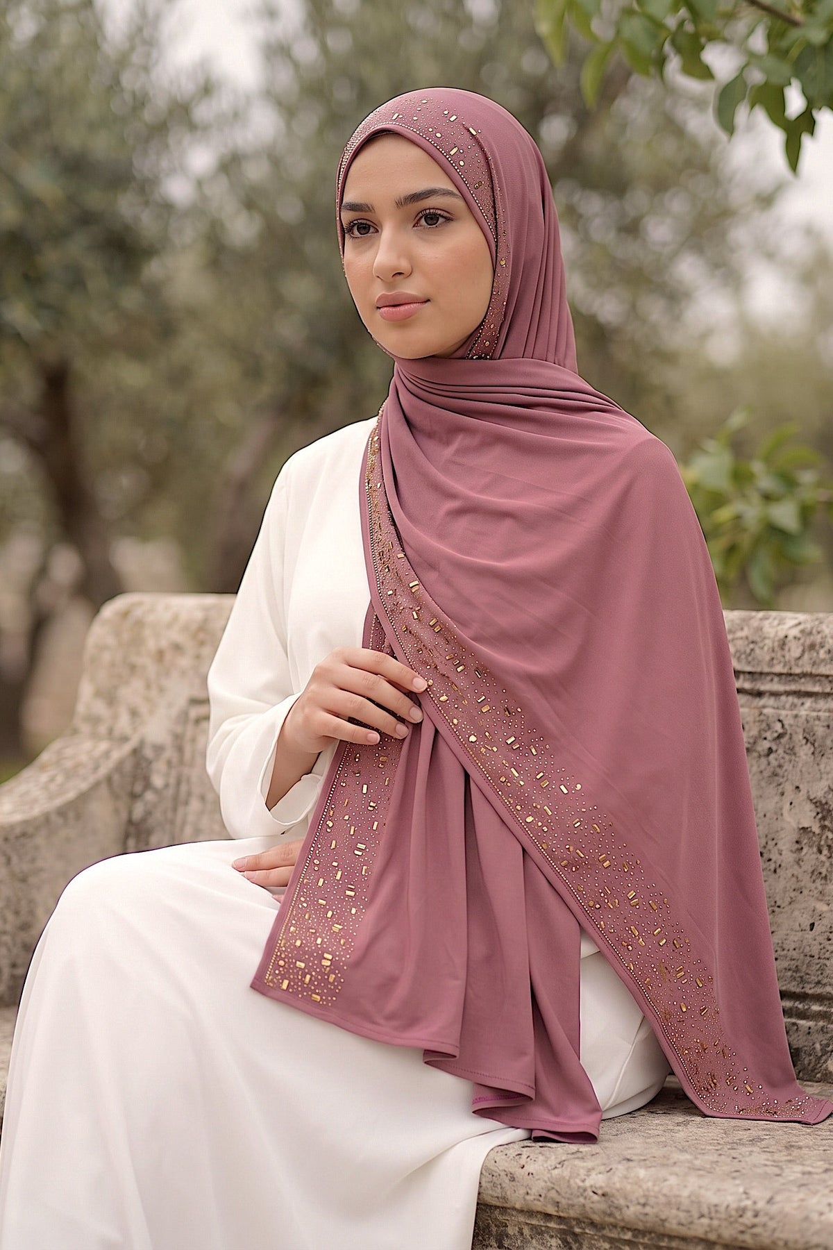 Al Emira Rosewood liquid jersey hijab for everyday wear