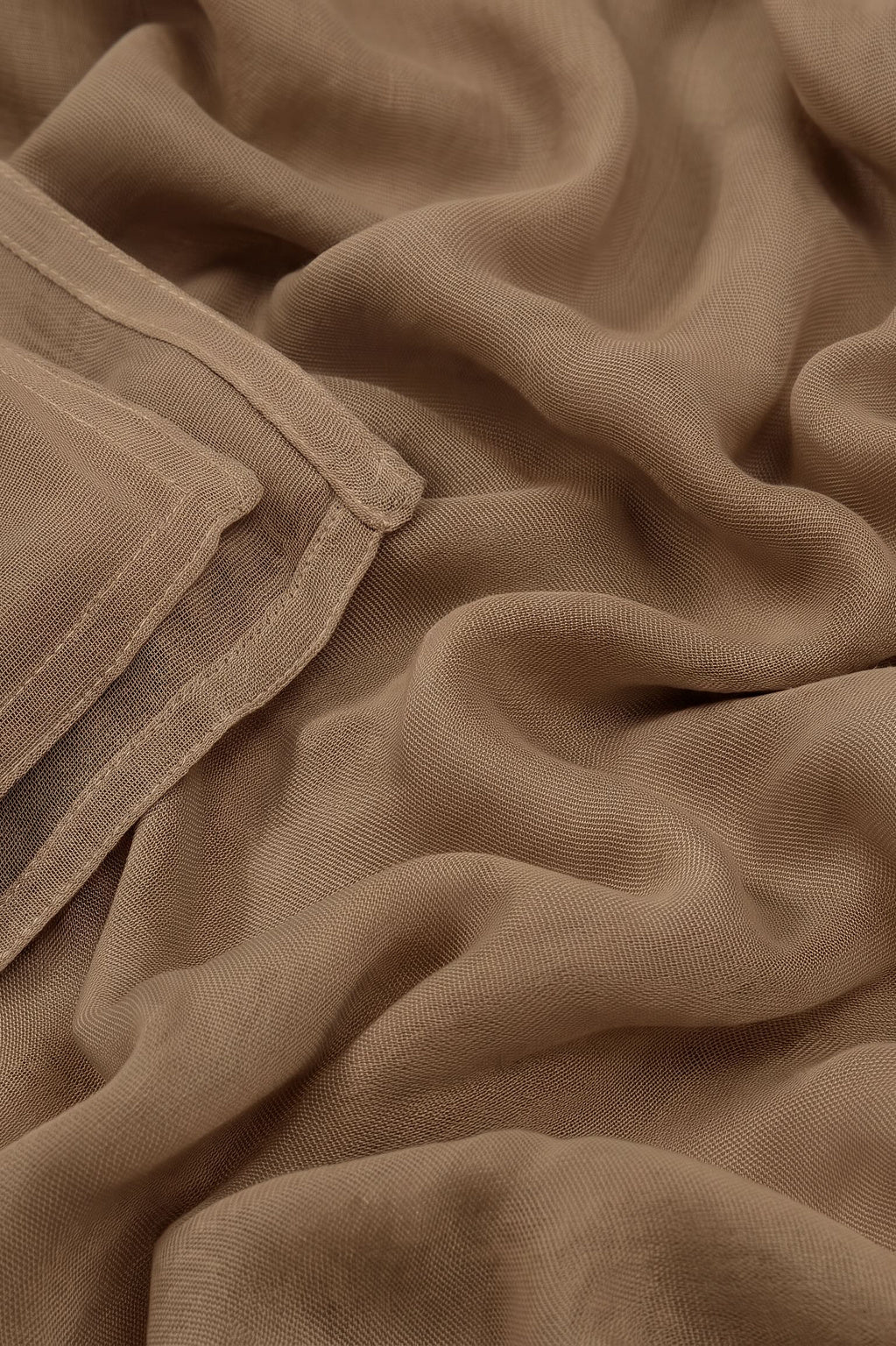 Earthy grey-brown 100% modal hijab, 180 x 70cm, from the Al Emira Double Stitch range