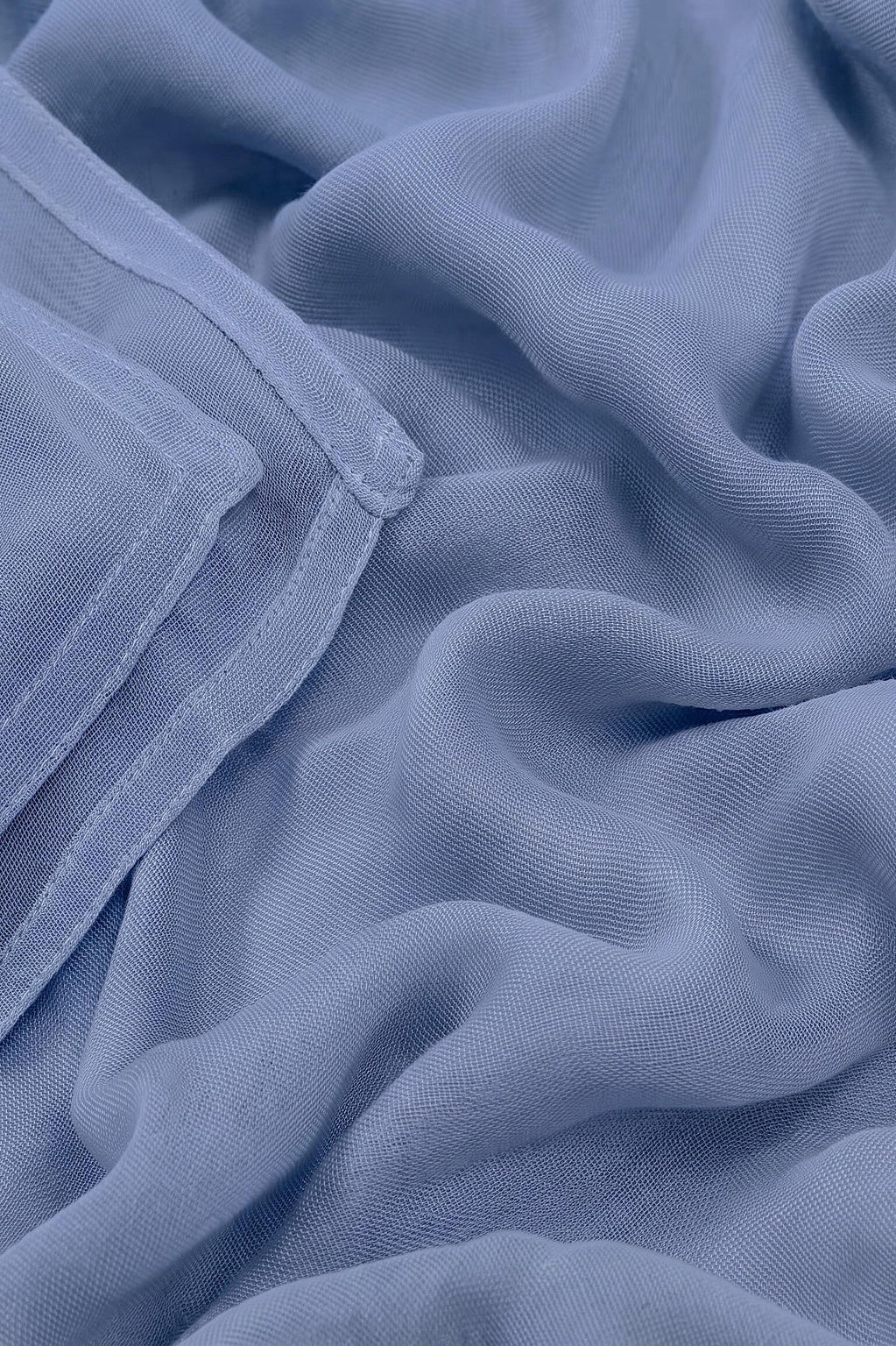 Soft denim blue 100% modal hijab, 180 x 70cm, from the Al Emira Double Stitch range