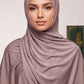 Mauve plain liquid jersey hijab by Al Emira