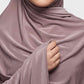 Dusky pink-purple plain jersey hijab from the Al Emira Plain Edition range