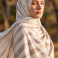 White chiffon hijab with diamanté stones by Al Emira