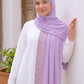Lilac Cascade hijab in a jersey, cotton and silk blend