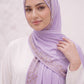 Lilac Cascade jersey hijab, 180 x 85cm