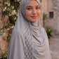 Pewter Rainfall liquid jersey hijab by Al Emira