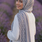 Pewter Rainfall liquid jersey hijab, view 3