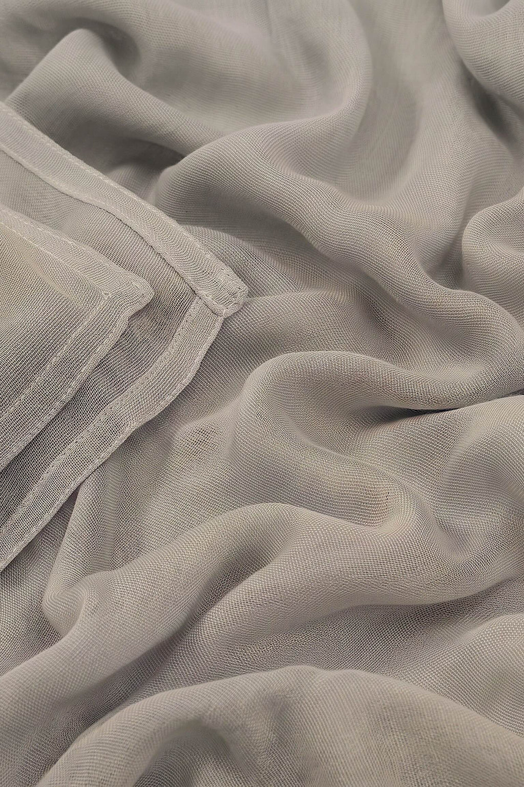 Light grey 100% modal hijab, 180 x 70cm, from the Al Emira Double Stitch range