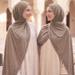 Al Emira Fawn Stardust Trail hijab in a jersey, cotton and silk blend