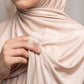 Warm beige plain jersey hijab from the Al Emira Plain Edition range