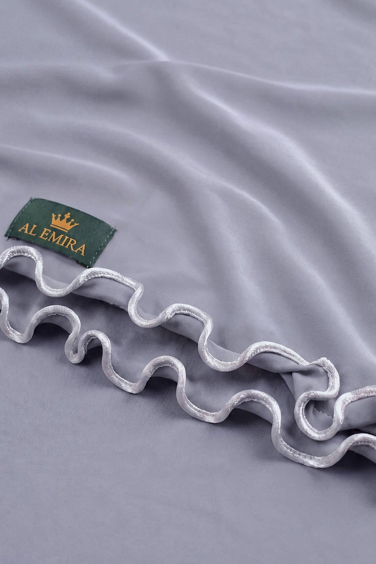 Light blue Satin Ripple jersey hijab, 180 x 80cm